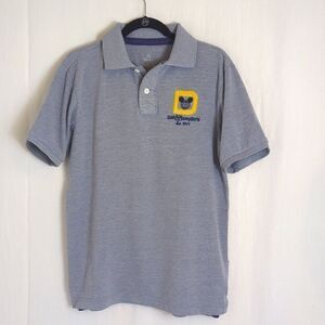 Walt Disney Gray Polo Shirt with Logo Size Medium